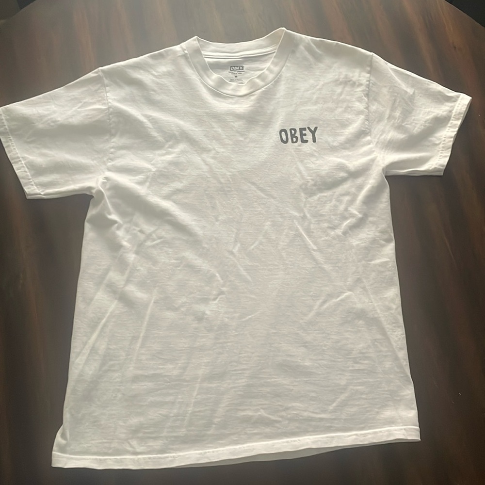 White OBEY shirt